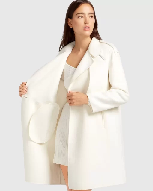 Belle & Bloom Palm City Wool Blend Coat - Cream Store