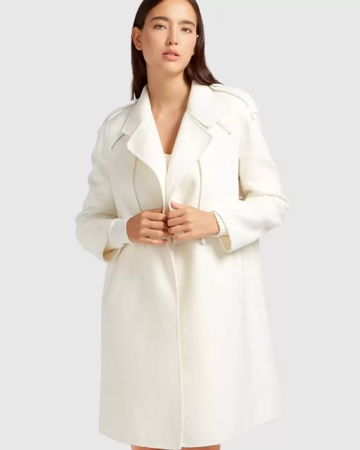 Belle & Bloom Palm City Wool Blend Coat - Cream Store