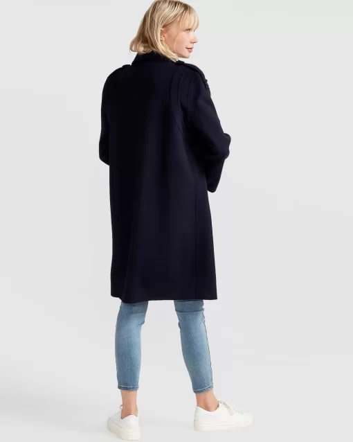 Belle & Bloom Palm City Wool Blend Coat - Navy Best Sale