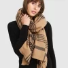 Belle & Bloom Panorama Check Scarf - Camel Fashion