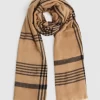 Belle & Bloom Panorama Check Scarf - Camel Fashion