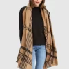 Belle & Bloom Panorama Check Scarf - Camel Fashion