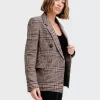 Belle & Bloom Piccadilly Wool Blend Plaid Blazer - Oat Shop