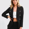 Belle & Bloom Princess Polina Textured Weave Blazer - Black Best