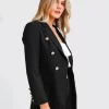 Belle & Bloom Princess Polina Textured Weave Blazer - Black Best