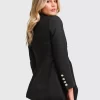 Belle & Bloom Princess Polina Textured Weave Blazer - Black Best