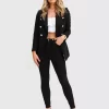 Belle & Bloom Princess Polina Textured Weave Blazer - Black Best