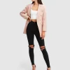 Belle & Bloom Princess Polina Textured Weave Blazer - Blush Sale