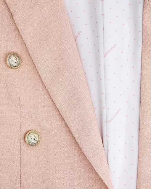 Belle & Bloom Princess Polina Textured Weave Blazer - Blush Sale