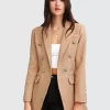 Belle & Bloom Princess Polina Textured Weave Blazer - Camel Fashion