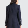 Belle & Bloom Princess Polina Textured Weave Blazer - Navy Clearance