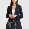 Belle & Bloom Princess Polina Textured Weave Blazer - Navy Clearance