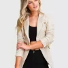 Belle & Bloom Princess Polina Tweed Blazer - Beige Marle Discount