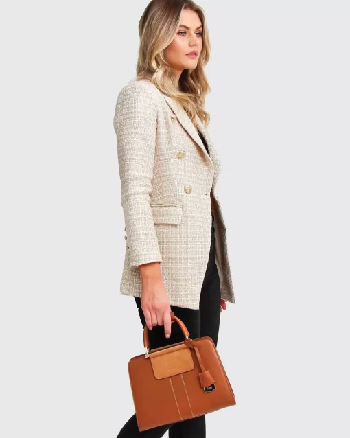 Belle & Bloom Princess Polina Tweed Blazer - Beige Marle Discount