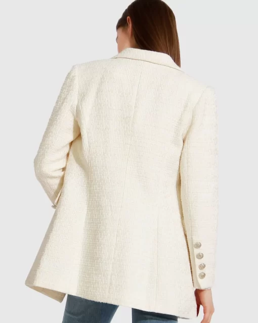 Belle & Bloom Princess Polina Tweed Blazer - Cream Discount