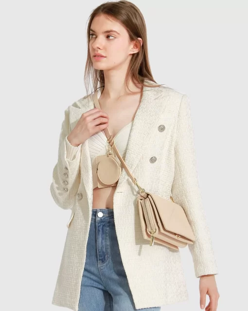 Belle & Bloom Princess Polina Tweed Blazer - Cream Discount