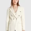 Belle & Bloom Princess Polina Tweed Blazer - Cream Discount