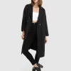 Belle & Bloom Publisher Double-Breasted Wool Blend Coat - Black Discount