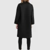 Belle & Bloom Publisher Double-Breasted Wool Blend Coat - Black Online