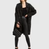 Belle & Bloom Publisher Double-Breasted Wool Blend Coat - Black Plaid Online