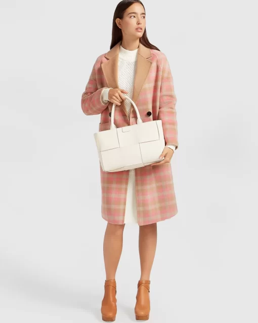 Belle & Bloom Publisher Double-Breasted Wool Blend Coat - Iced Vovo Check Store