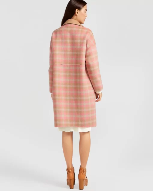 Belle & Bloom Publisher Double-Breasted Wool Blend Coat - Iced Vovo Check Store