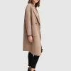 Belle & Bloom Publisher Double-Breasted Wool Blend Coat - Oat Clearance