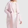 Belle & Bloom Publisher Double-Breasted Wool Blend Coat - Pale Pink Fashion