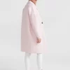 Belle & Bloom Publisher Double-Breasted Wool Blend Coat - Pale Pink Fashion