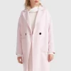 Belle & Bloom Publisher Double-Breasted Wool Blend Coat - Pale Pink Fashion