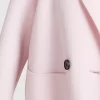 Belle & Bloom Publisher Double-Breasted Wool Blend Coat - Pale Pink Fashion