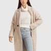 Belle & Bloom Publisher Double-Breasted Wool Blend Coat - Sand Best