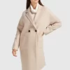 Belle & Bloom Publisher Double-Breasted Wool Blend Coat - Sand Best