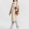 Belle & Bloom Publisher Double-Breasted Wool Blend Coat - Sand Best