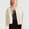 Belle & Bloom Reload Draped Leather Look Jacket - Cream Best Sale