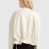 Belle & Bloom Reload Draped Leather Look Jacket - Cream Clearance