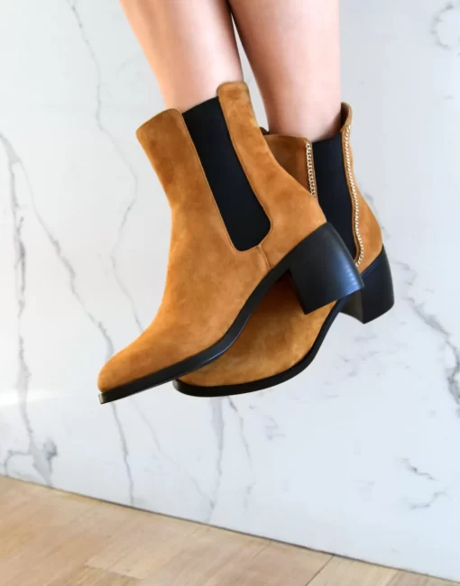 Belle & Bloom Remember Tonight Suede Chelsea Boot - Camel Final Sale Best