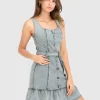 Belle & Bloom Rendezvous Denim Mini Dress - Stonewash Sale