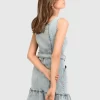 Belle & Bloom Rendezvous Denim Mini Dress - Stonewash Sale