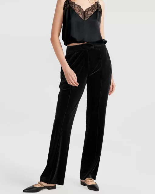 Belle & Bloom Reverie Velvet Pant - Black New