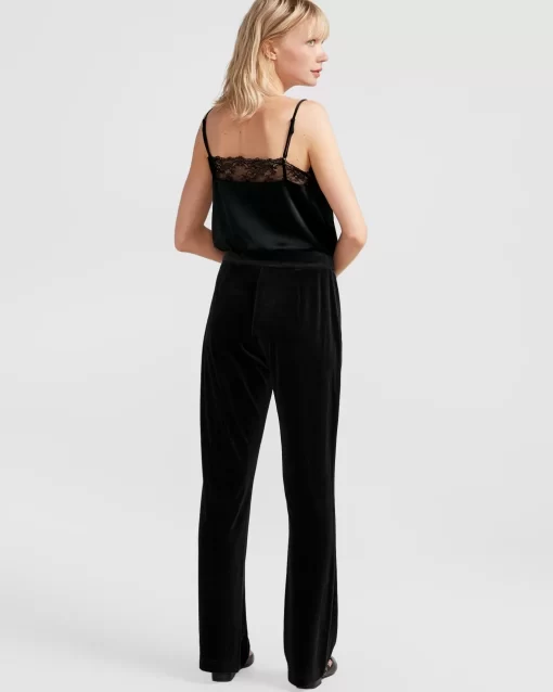 Belle & Bloom Reverie Velvet Pant - Black New