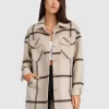 Belle & Bloom River'S Edge Plaid Shacket - Beige New