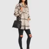 Belle & Bloom River'S Edge Plaid Shacket - Beige New