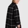 Belle & Bloom River'S Edge Plaid Shacket - Black Plaid New