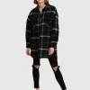 Belle & Bloom River'S Edge Plaid Shacket - Black Plaid New