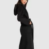 Belle & Bloom Runaway Wool Blend Robe Coat - Black Best