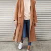 Belle & Bloom Runaway Wool Blend Robe Coat - Dark Camel Best Sale