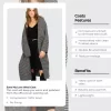 Belle & Bloom Save My Love Wool Coat - Black & White Check Clearance