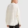 Belle & Bloom Serenade Velvet Plisse Shirt - Off-White Clearance