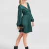 Belle & Bloom Serendipity Long Sleeve Dress - Dark Green Discount